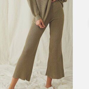 Free People FPBeach Shaker Knit Cropped Wide Leg Pant